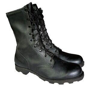 Vintage 1985 RO-Search Military Combat Boots Mens Size 11W Black Leather USA
